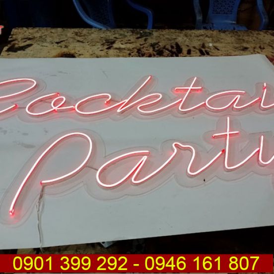 Bảng hiệu đèn neon sign Cocktail Party
