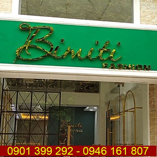 Bảng hiệu quảng cáo Shop thời trang VNXK Biniti Store