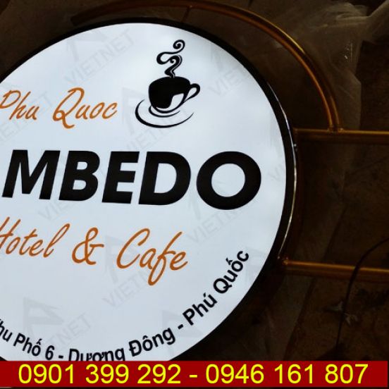Biển vẫy quảng cáo tiệm Cafe & Hotel Ambedo