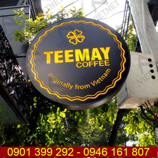 Biển vẫy quảng cáo hộp đèn tiệm Cafe TeeMay