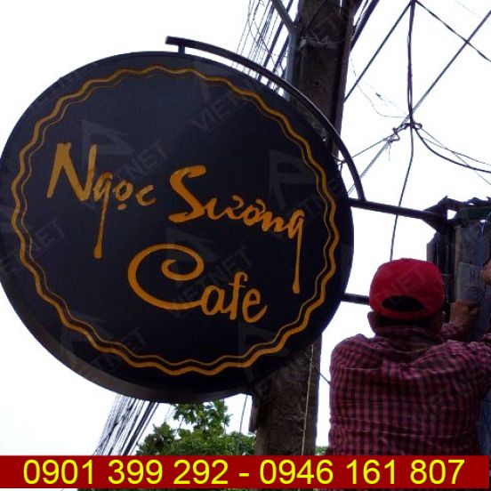 Biển vẫy quảng cáo hộp đèn tiệm Cafe Ngọc Sương Tây Ninh