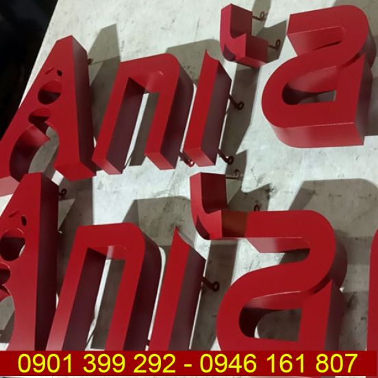 Chữ inox sơn hấp nhiệt cho công ty Antar Architecture