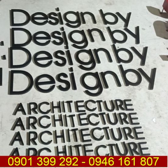 Chữ inox sơn hấp nhiệt cho công ty Antar Architecture