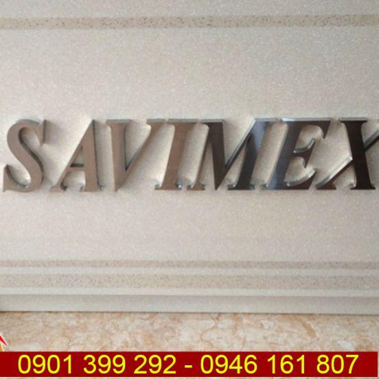Chữ inox trắng xước Savimex