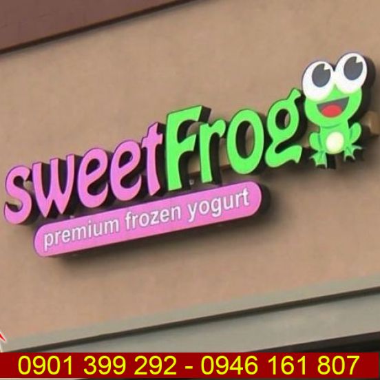 Chữ nhôm có gờ Nhà hàng Sweet Frog