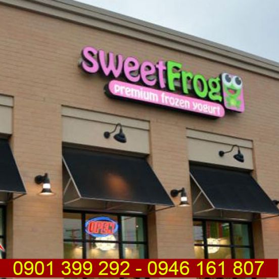 Chữ nhôm có gờ Nhà hàng Sweet Frog