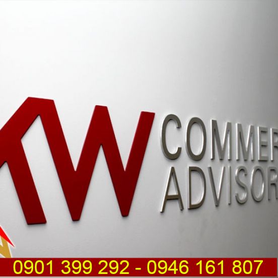 Chữ nhôm nguyên khối KW Commercial Advisor