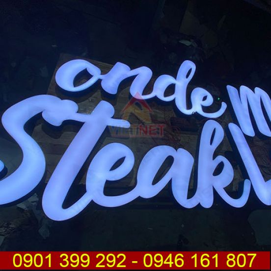 Chữ nhôm không gờ Le Monde Steak