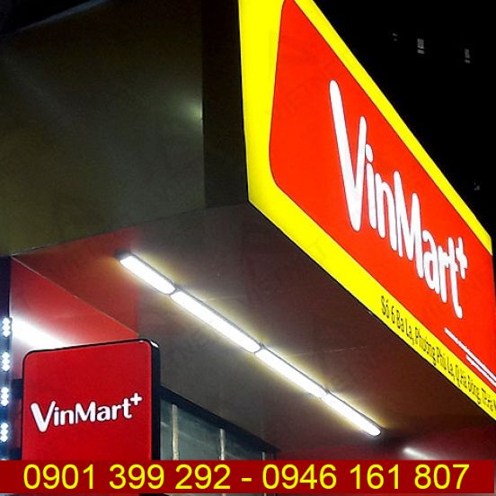 Hộp đèn bạt Hiflex cửa hàng tiện lợi VinMart