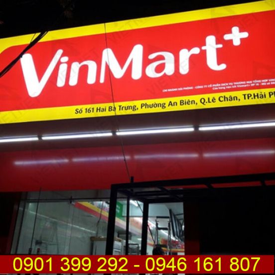 Hộp đèn bạt Hiflex cửa hàng tiện lợi VinMart