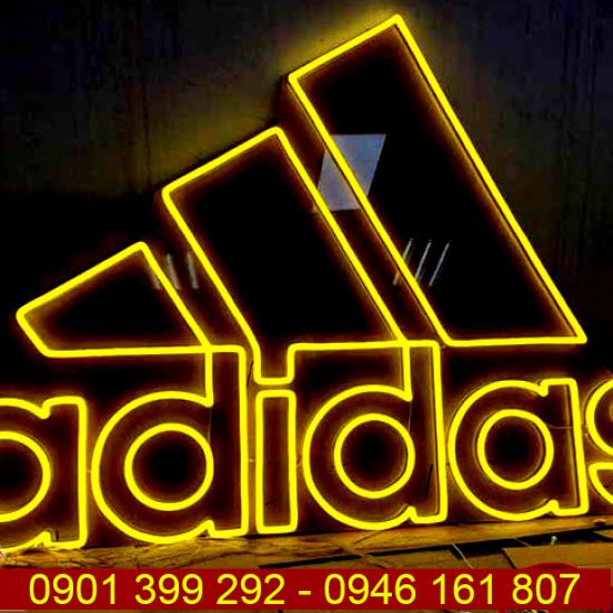 Hộp đèn neon sign thương hiệu Adidas