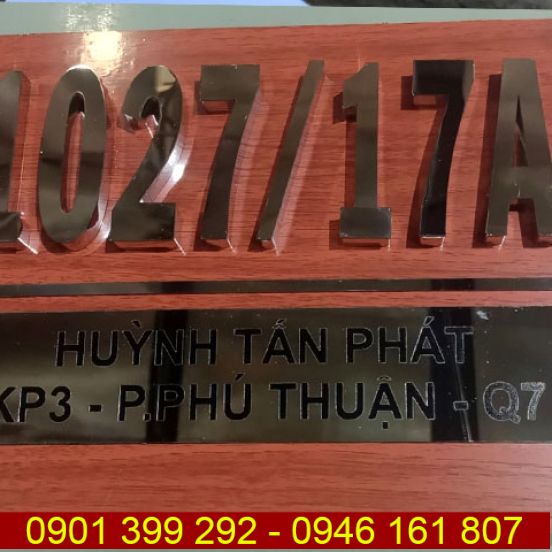 Làm bảng số nhà inox ăn mòn tại Huỳnh Tấn Phát, Quận 7