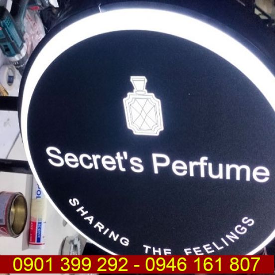 Làm hộp đèn mica hút nổi Secrets Perfume 