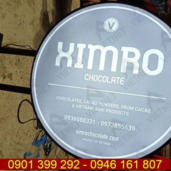 Làm biển vẫy quảng cáo cho tiệm Ximro Chocolate 